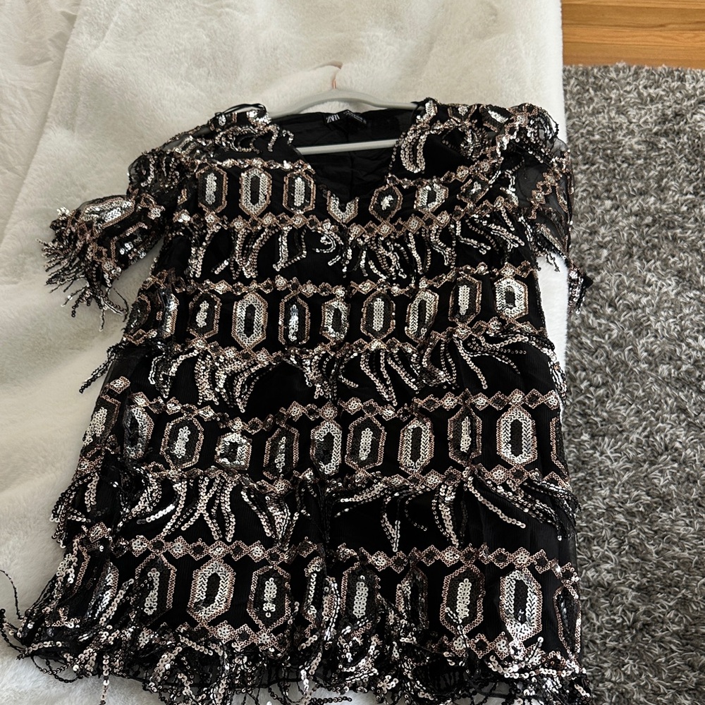 Zara Black Lace Dress